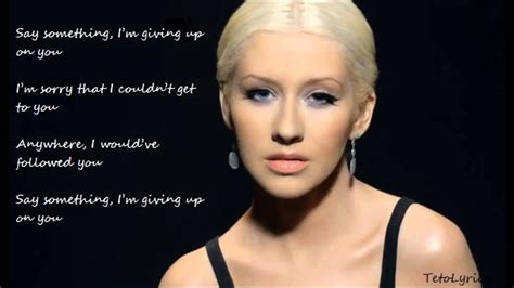 saying something lyrics|christina aguilera songs say something.